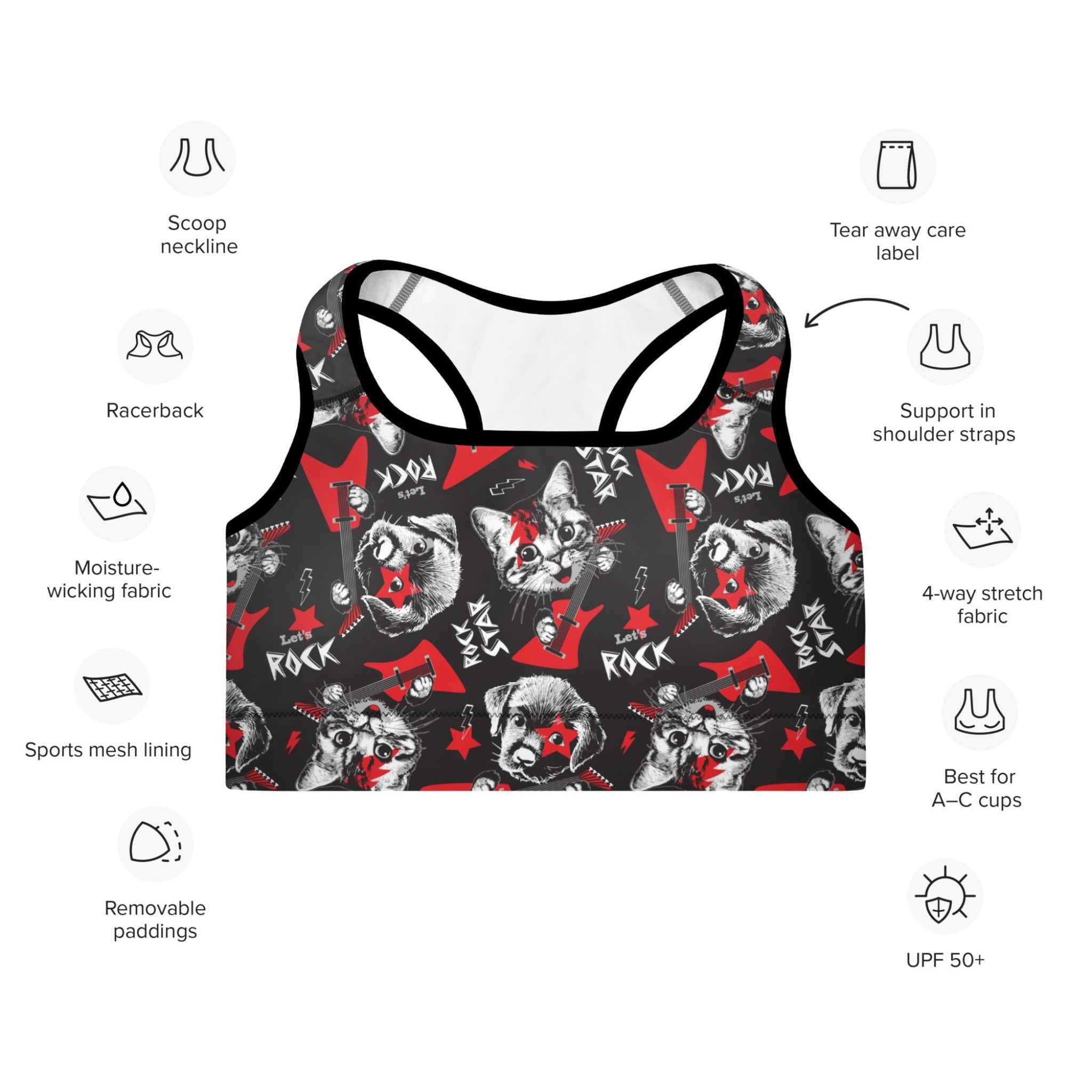 Pet Rock Star Sports Bra